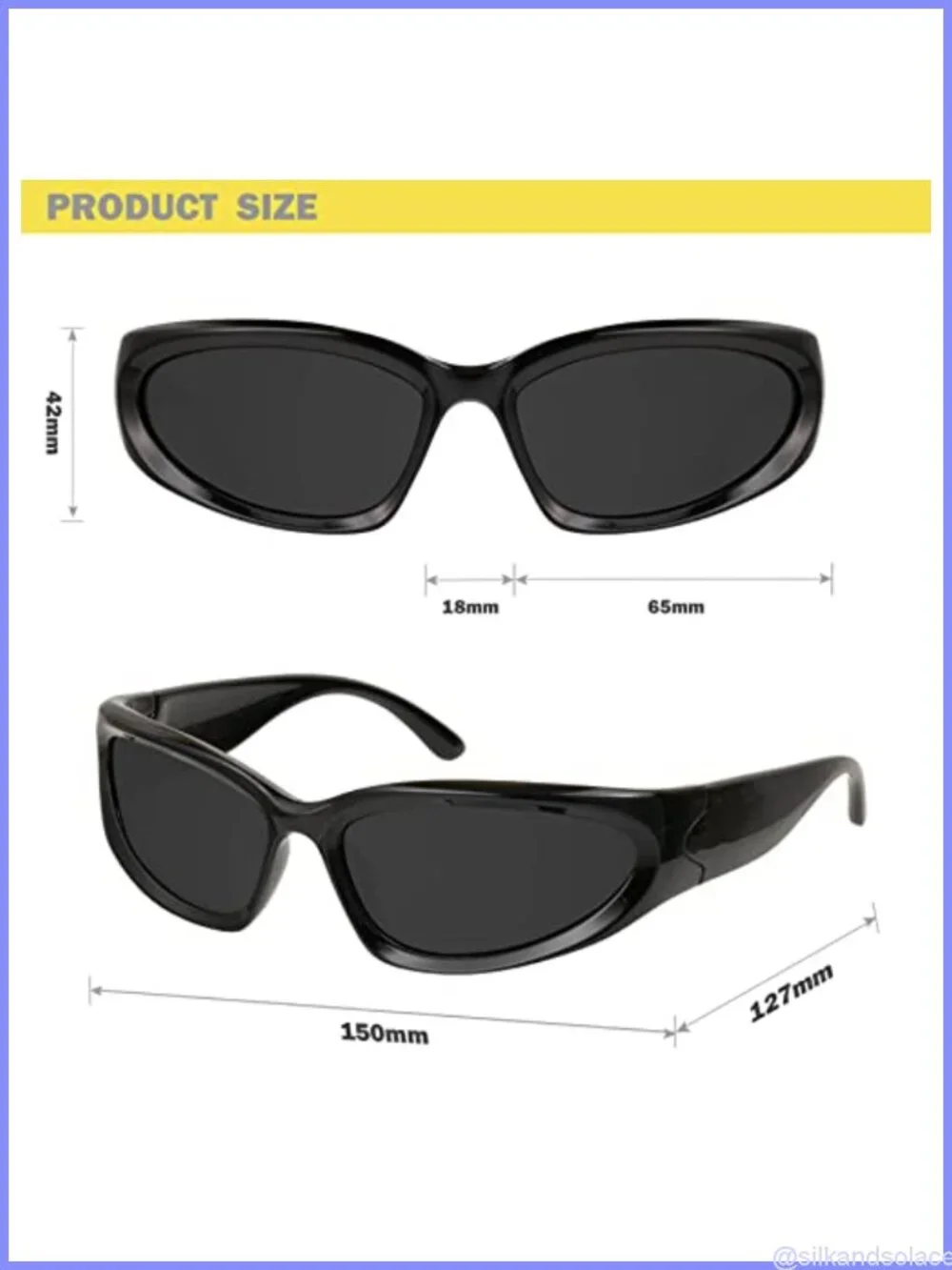 Women's Y2K Wrap Around Polarized Sunglasses UV Protection Retro Rave